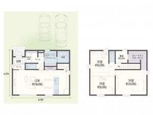 米子市、土地の建築プラン例画像です