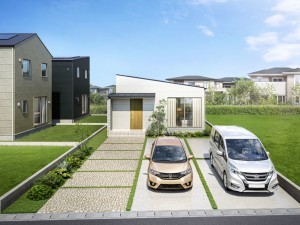 米子市上福原、新築一戸建ての完成予想図（外観）画像です