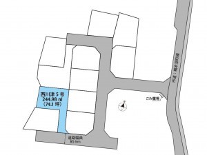 松江市西川津町、土地の間取り画像です