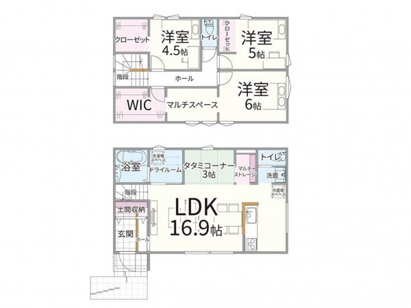 松江市西川津町、土地の建築プラン例画像です