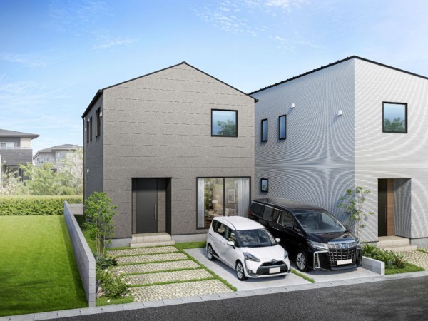 鳥取市岩倉、新築一戸建ての完成予想図（外観）画像です