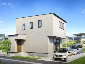 松江市上乃木、新築一戸建ての完成予想図（外観）画像です