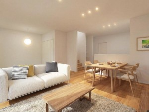 米子市上福原、新築一戸建ての居間画像です
