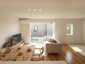 米子市上福原、新築一戸建ての居間画像です