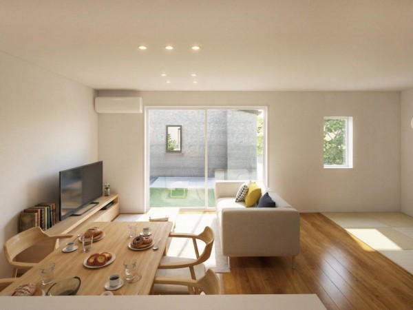 米子市上福原、新築一戸建ての居間画像です