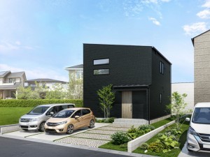 米子市上福原、新築一戸建ての完成予想図（外観）画像です