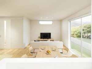 出雲市小山町、新築一戸建ての居間画像です