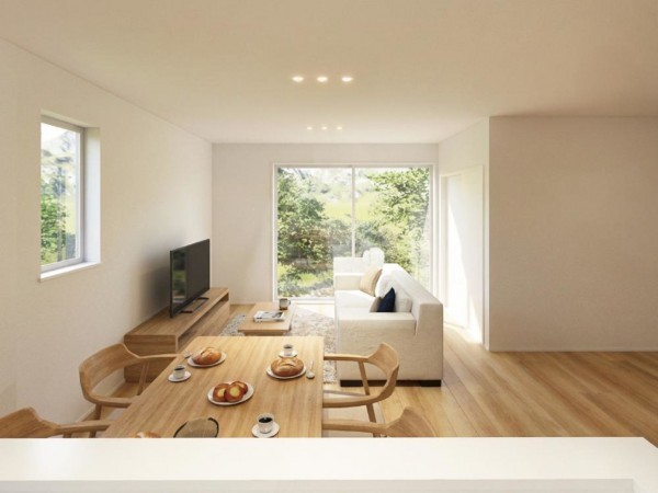 出雲市小山町、新築一戸建ての居間画像です