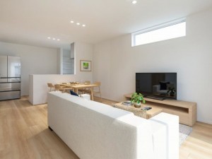 出雲市小山町、新築一戸建ての居間画像です