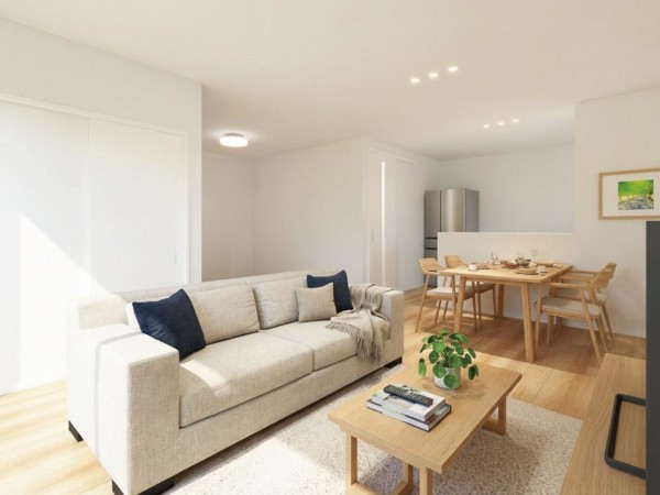 出雲市小山町、新築一戸建ての居間画像です