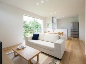 出雲市小山町、新築一戸建ての居間画像です