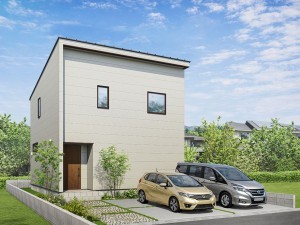 出雲市小山町、新築一戸建ての外観画像です