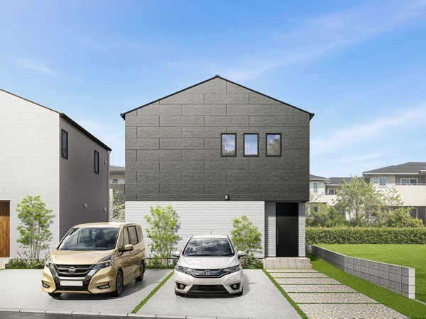 米子市旗ヶ崎、新築一戸建ての完成予想図（外観）画像です