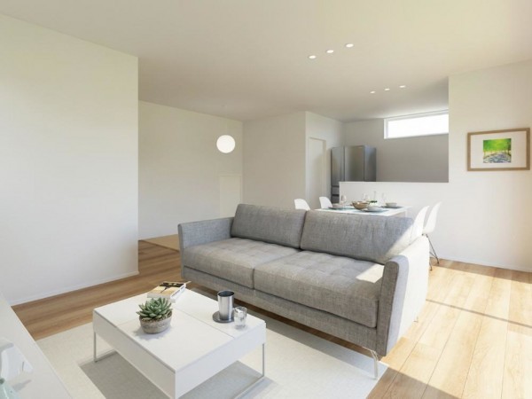 米子市旗ヶ崎、新築一戸建ての居間画像です