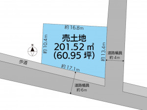 松江市上乃木、土地の間取り画像です