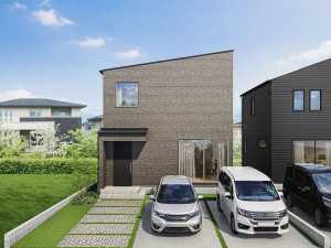 松江市東津田町、新築一戸建ての完成予想図（外観）画像です