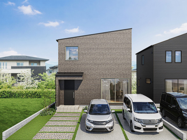 松江市東津田町、新築一戸建ての完成予想図（外観）画像です