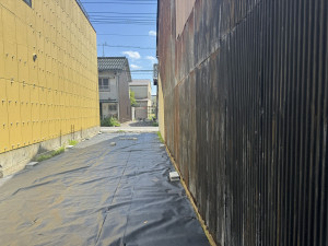 米子市立町、土地の前面道路を含む現地写真画像です