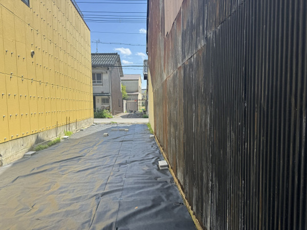 米子市立町、土地の前面道路を含む現地写真画像です