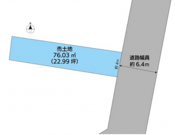 米子市立町、土地の間取り画像です