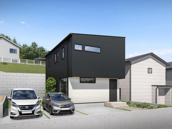松江市西川津町、新築一戸建ての完成予想図（外観）画像です