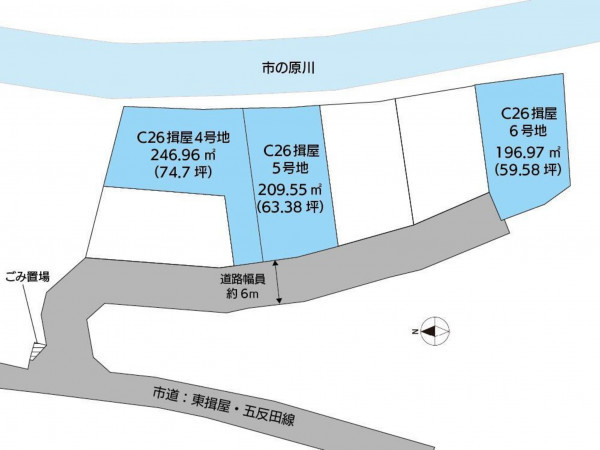 松江市東出雲町揖屋、土地の間取り画像です