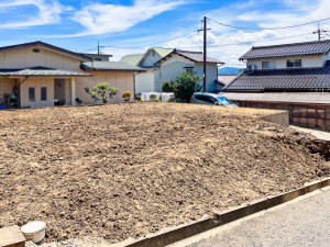 松江市古志原、土地の前面道路を含む現地写真画像です