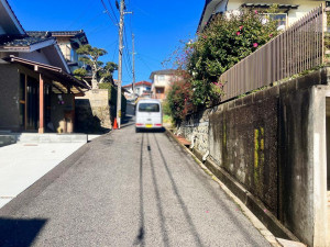 松江市古志原、土地の前面道路を含む現地写真画像です