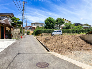 松江市古志原、土地の前面道路を含む現地写真画像です