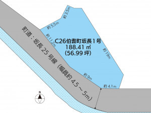 西伯郡伯耆町、土地の間取り画像です