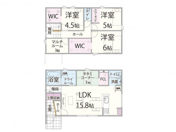 出雲市大津町、土地の建築プラン例画像です