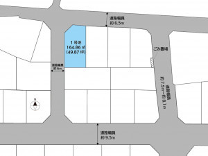 松江市法吉町、土地の間取り画像です
