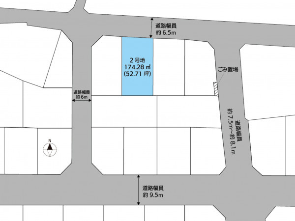 松江市法吉町、土地の間取り画像です