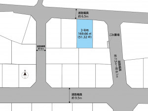 松江市法吉町、土地の間取り画像です