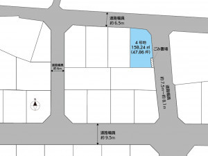 松江市法吉町、土地の間取り画像です