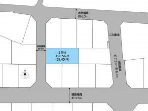 松江市法吉町、土地の間取り画像です