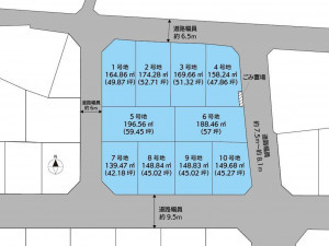 松江市法吉町、土地の間取り画像です