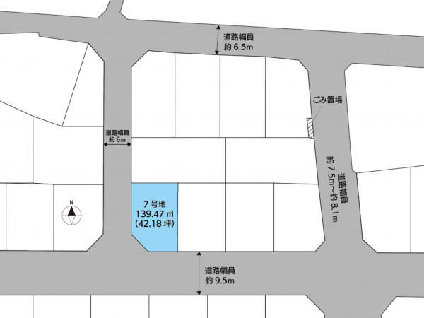 松江市法吉町、土地の間取り画像です