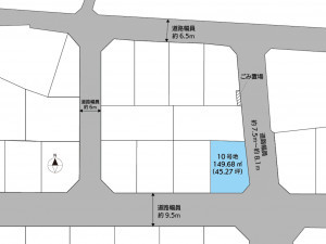松江市法吉町、土地の間取り画像です