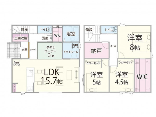 出雲市東福町、土地の建築プラン例画像です