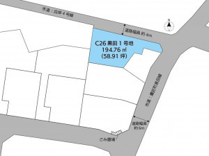 松江市黒田町、土地の間取り画像です