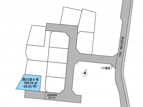 松江市西川津町、土地の間取り画像です