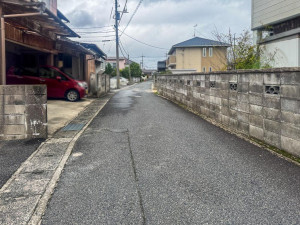 米子市上福原、土地の前面道路を含む現地写真画像です
