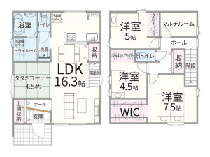 松江市八雲町東岩坂、土地の建築プラン例画像です