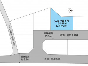 松江市八雲町東岩坂、土地の間取り画像です