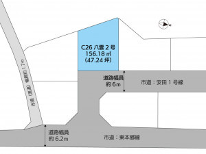 松江市八雲町東岩坂、土地の間取り画像です