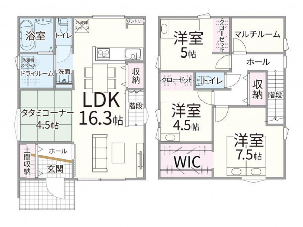 松江市八雲町東岩坂、土地の建築プラン例画像です