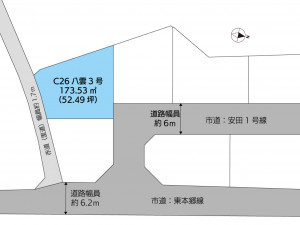 松江市八雲町東岩坂、土地の間取り画像です