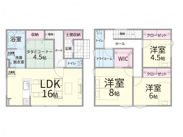 松江市八雲町東岩坂、土地の建築プラン例画像です