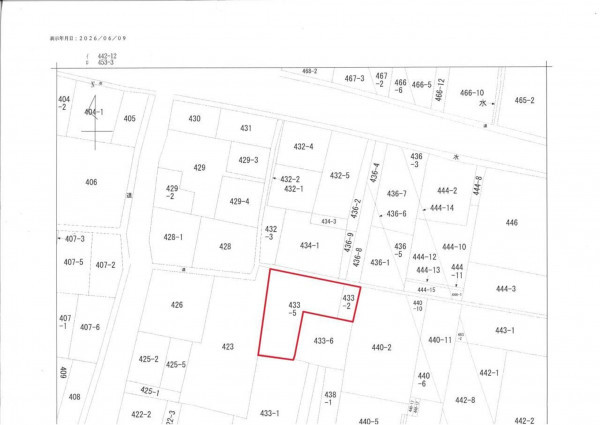 米子市東福原、土地の間取り画像です